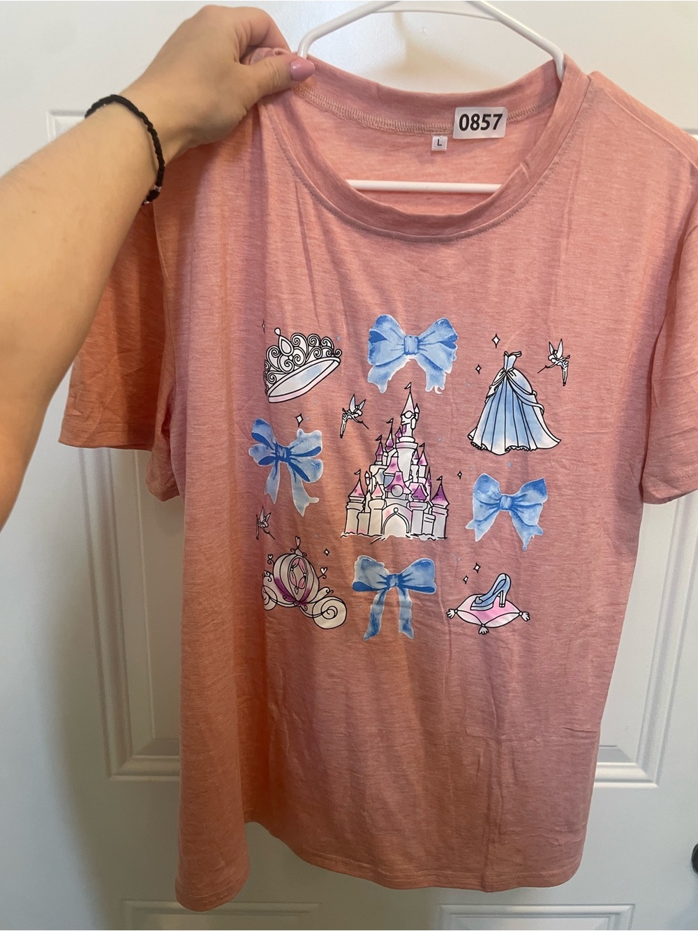 Women’s Pink Princess Graphic Tee Size Large